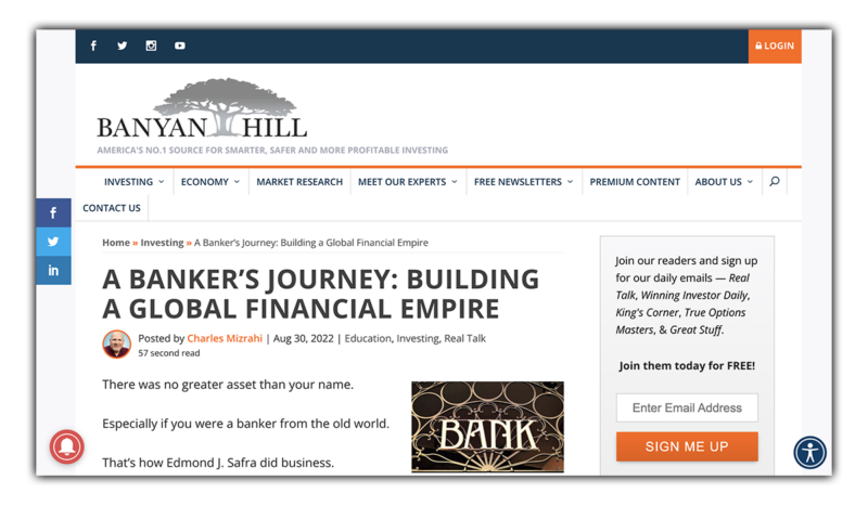 A Banker’s Journey: Building A Global Financial Empire