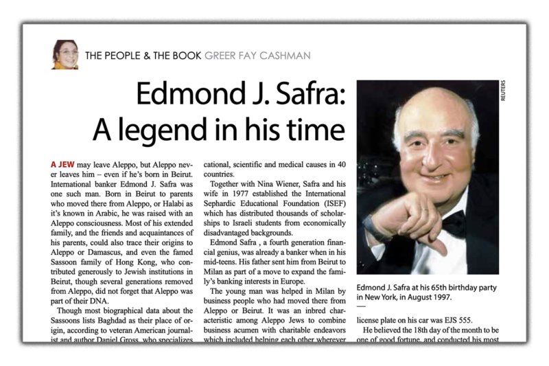 Edmond J. Safra: A legend in his time