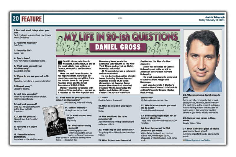 My life in 20 questions – Daniel Gross