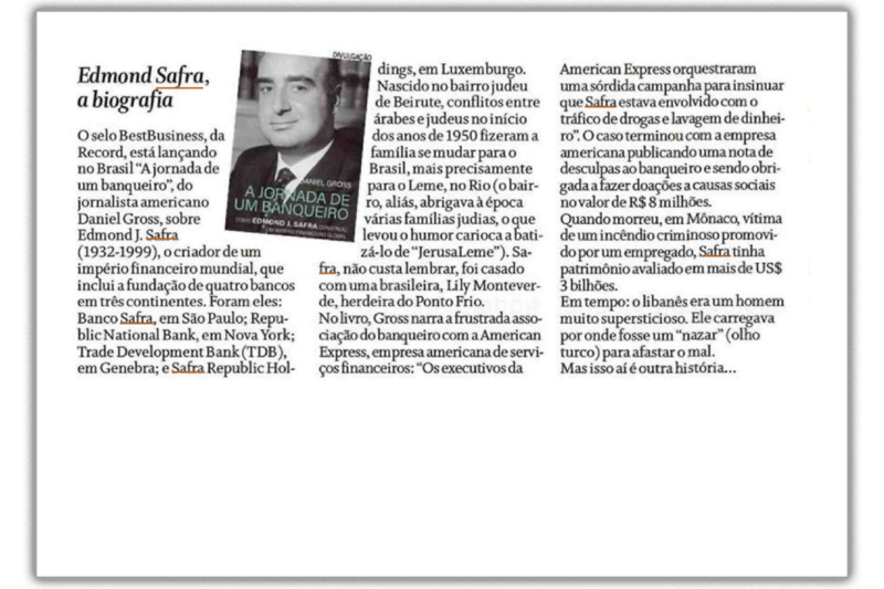 Major Brazilian media reports on the Portuguese edition of ‘A Banker’s Journey’, August, 2023